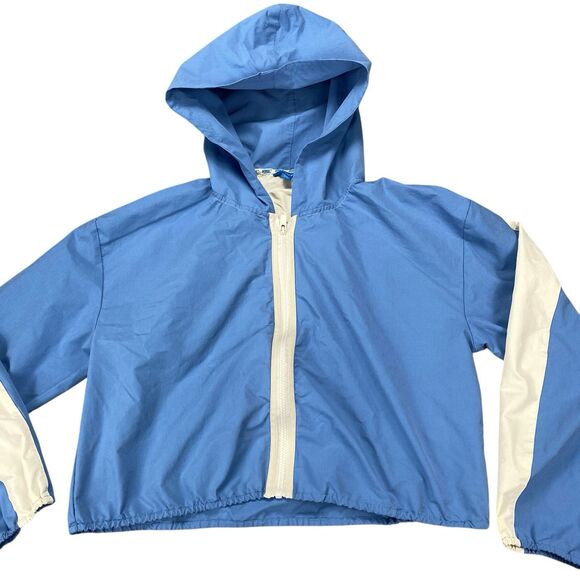Prince Pickleball Women's Size XXL Woven Zip Front Hooded Jacket Blue - Picture 7 of 16